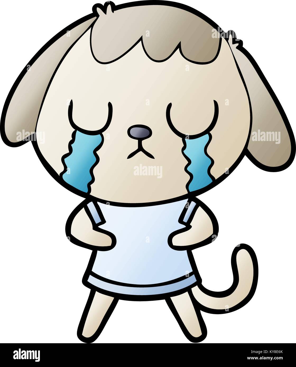 cute cartoon dog crying Stock Vector Image & Art Alamy