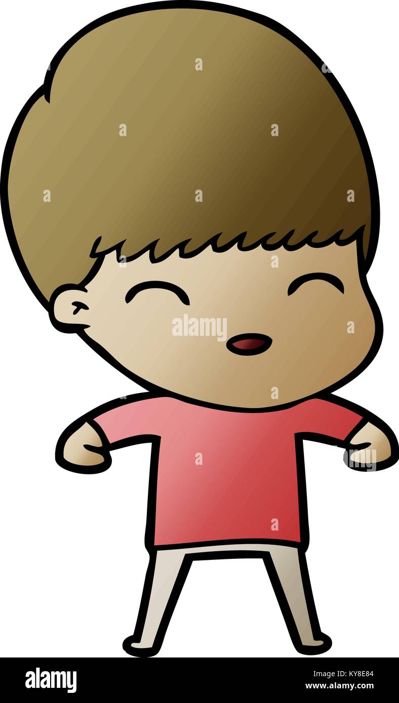happy cartoon boy Stock Vector Image & Art - Alamy