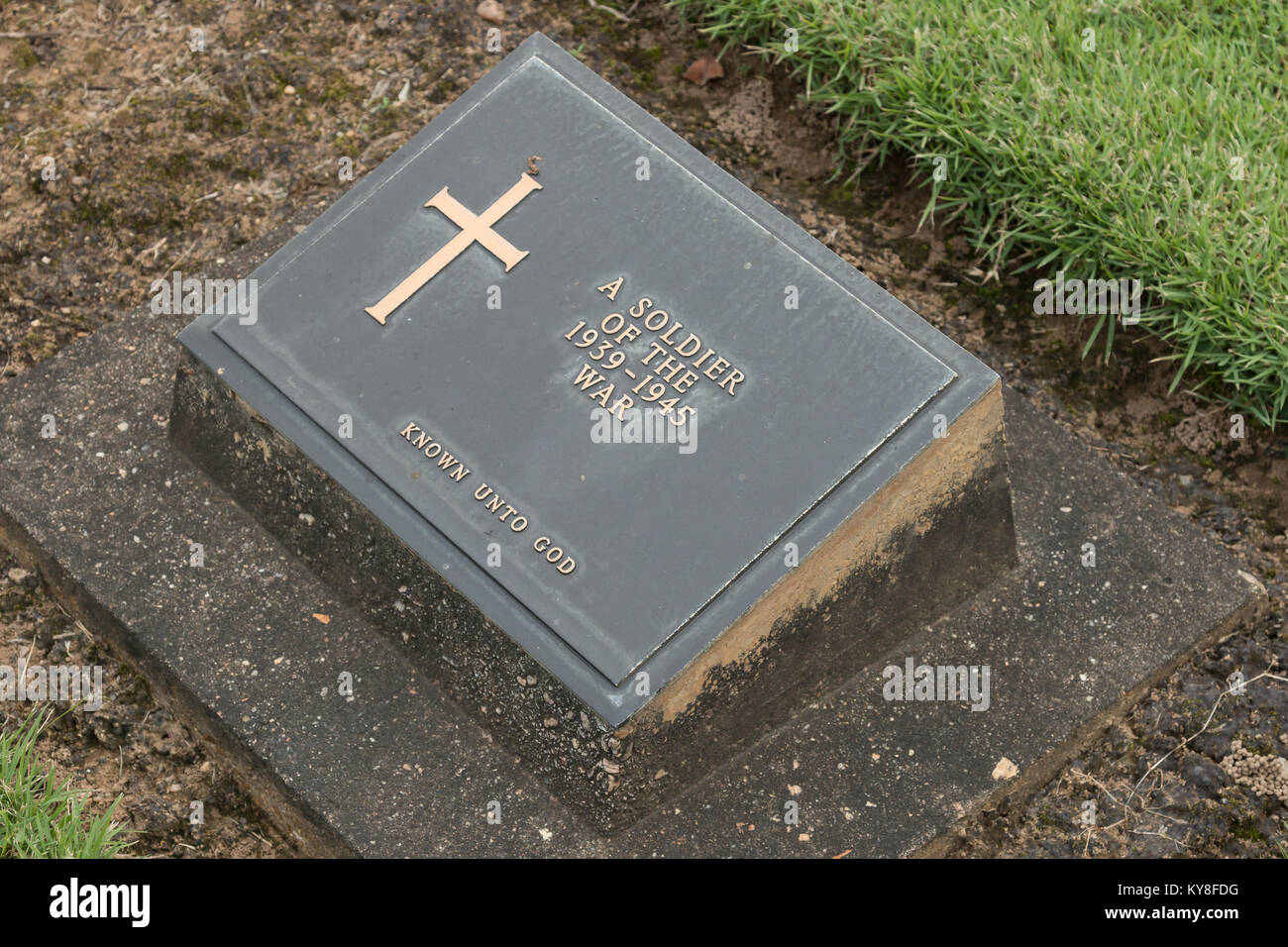 Chungkai war cemetery, where thousands of Allied POWs who died on the notorious Thailand to Burma death railway during World War 2 are buried. Stock Photo