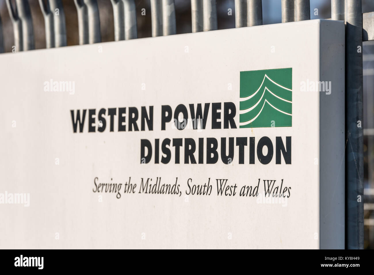 Northampton UK December 09, 2017 Western Power Distribution logo sign