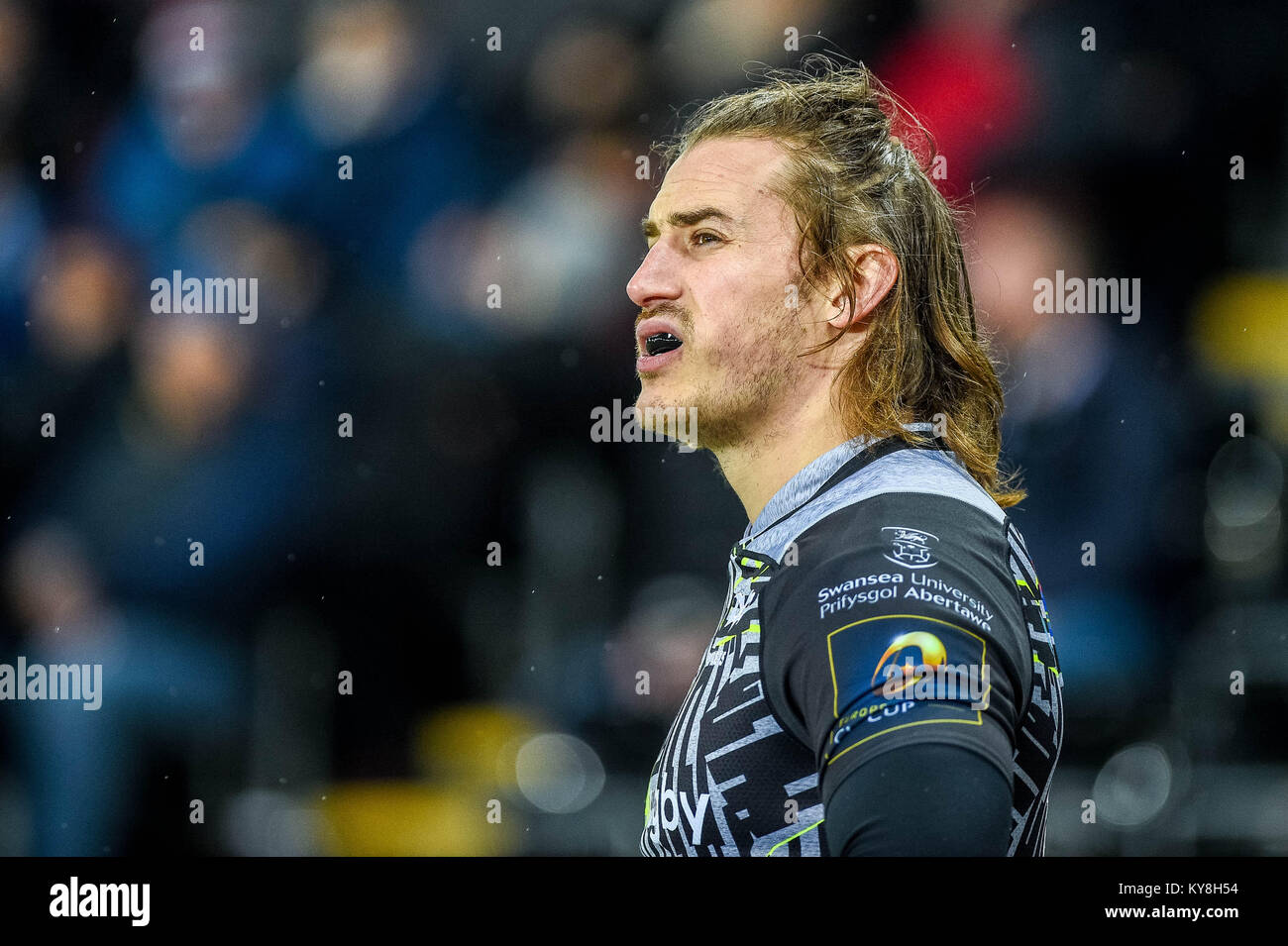 SWANSEA, WALES JANUARY 13 Jeff Hassler looks on during the during