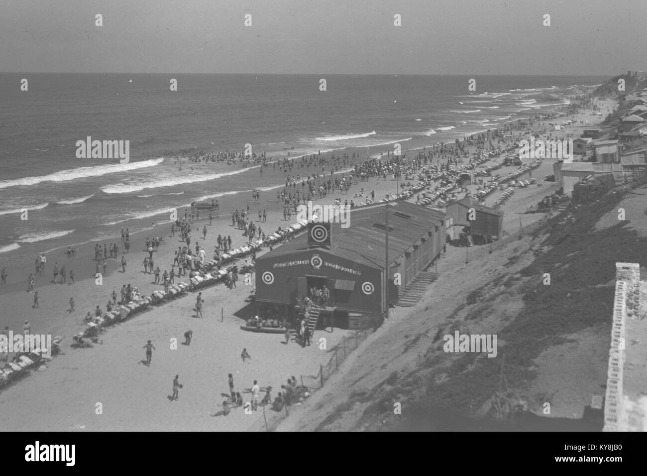 Sea meets beach Black and White Stock Photos & Images - Alamy