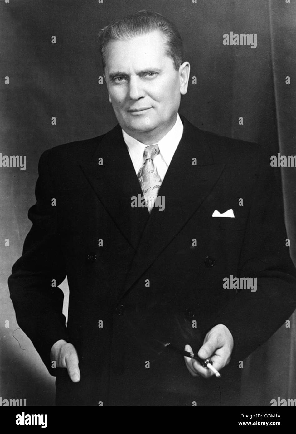 Marshal Tito, the President of the Federal People’s Republic of Yugoslavia Stock Photo