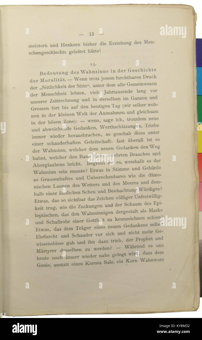 Nietzsche - Morgenröthe, 1881, p. 013 Stock Photo