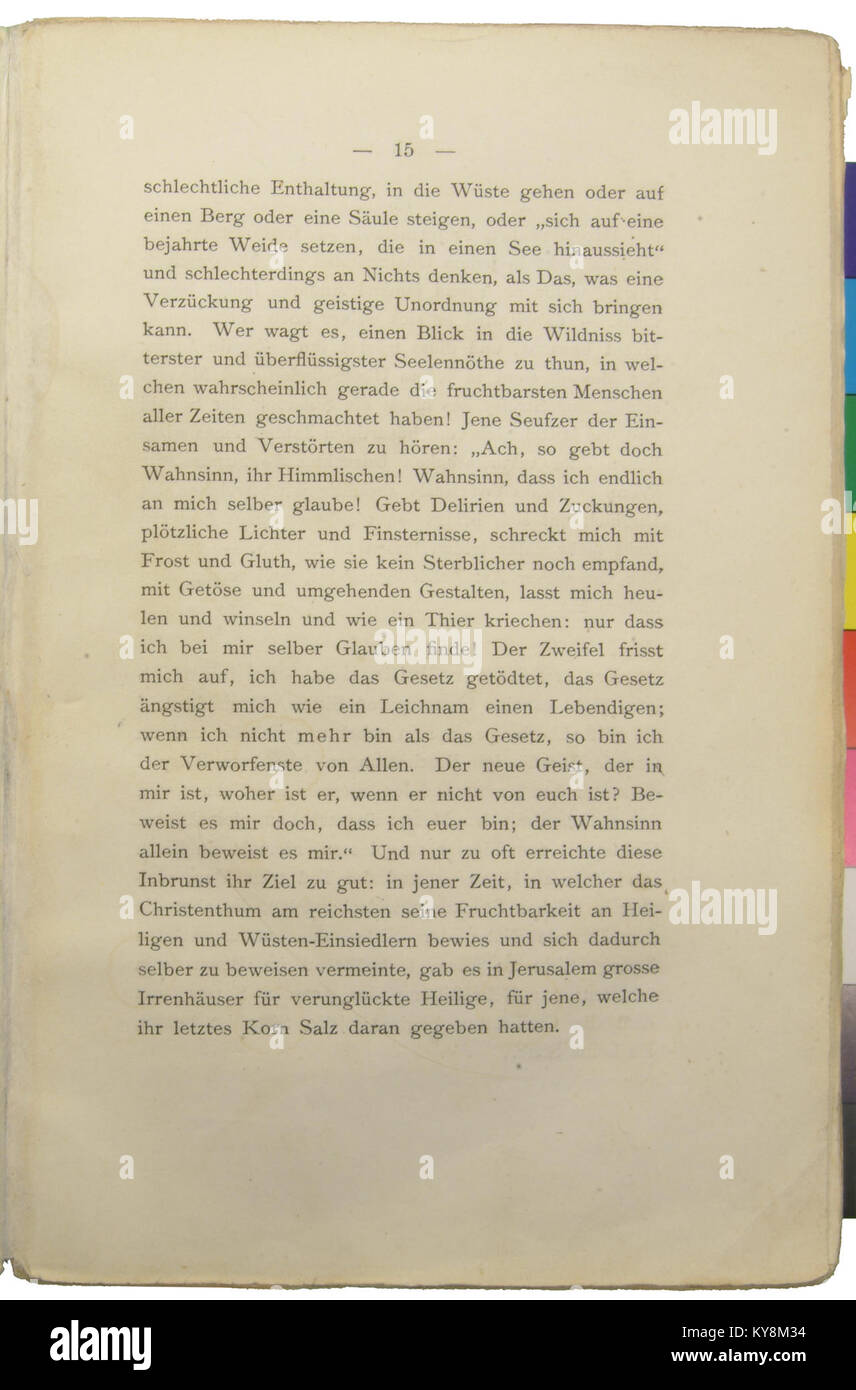 Nietzsche - Morgenröthe, 1881, p. 015 Stock Photo