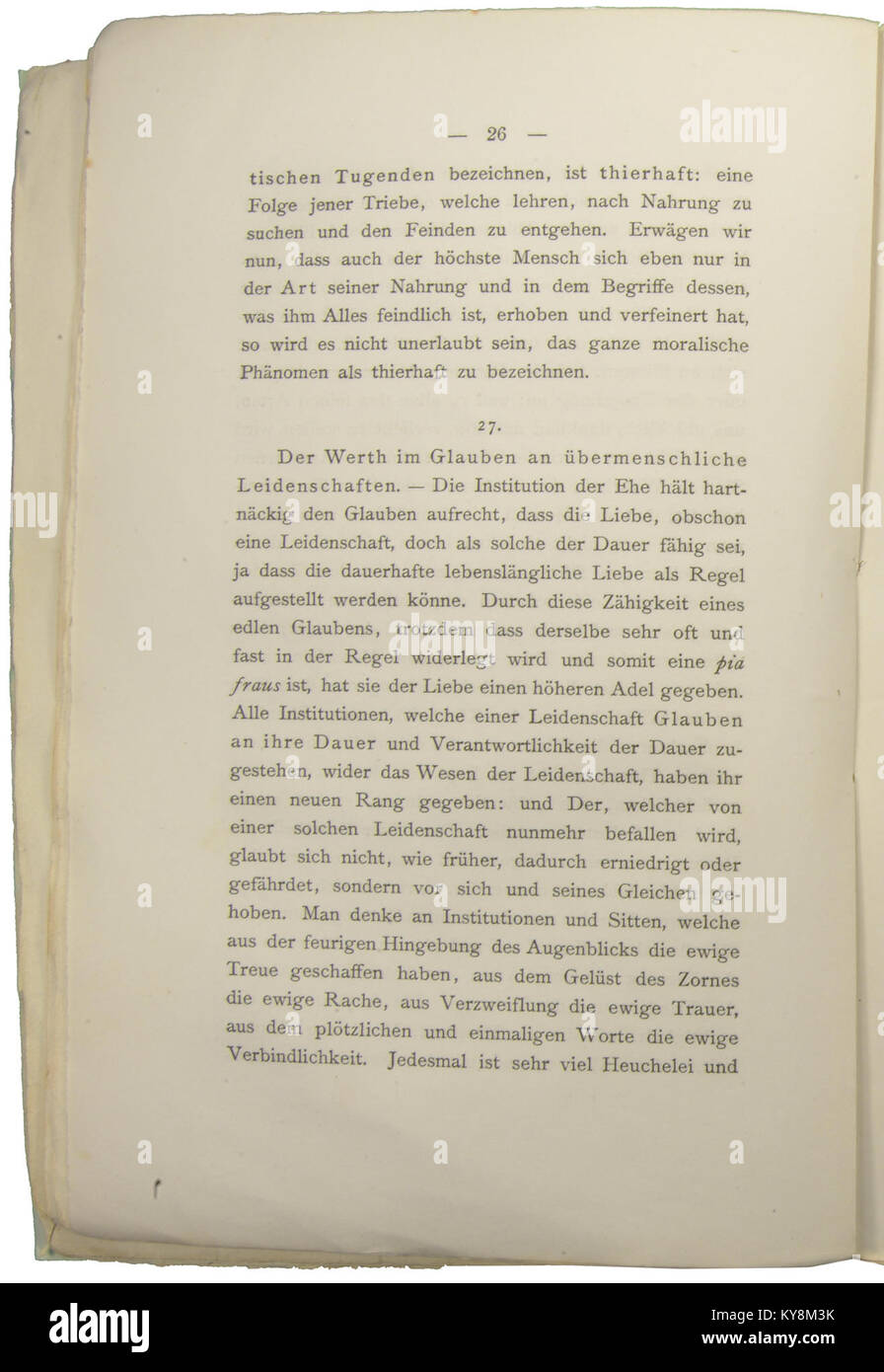 Nietzsche - Morgenröthe, 1881, p. 026 Stock Photo