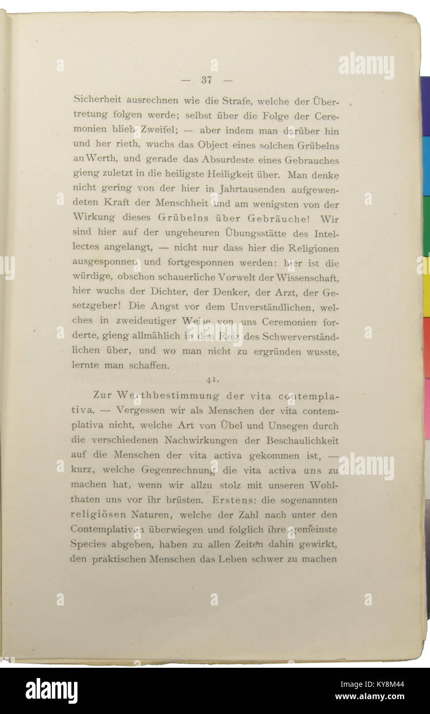 Nietzsche - Morgenröthe, 1881, p. 037 Stock Photo
