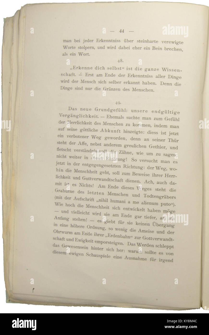 Nietzsche - Morgenröthe, 1881, p. 044 Stock Photo