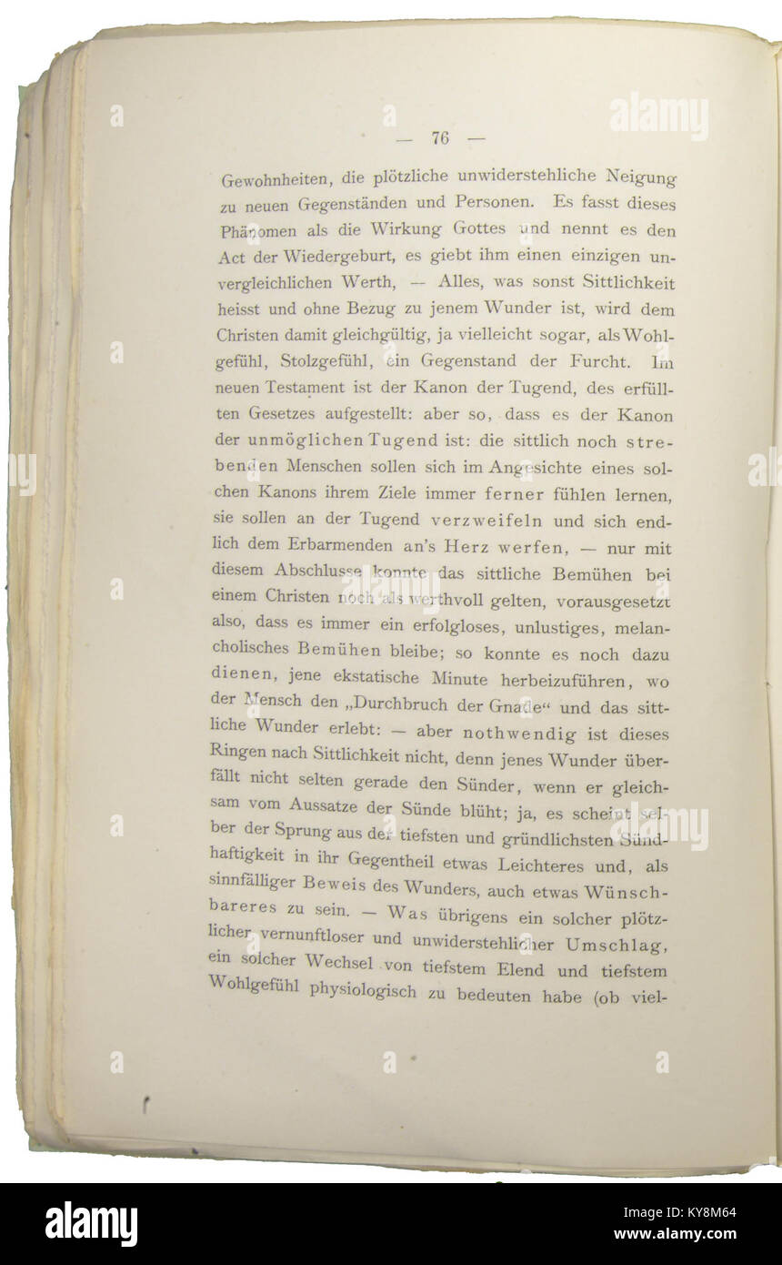 Nietzsche - Morgenröthe, 1881, p. 076 Stock Photo