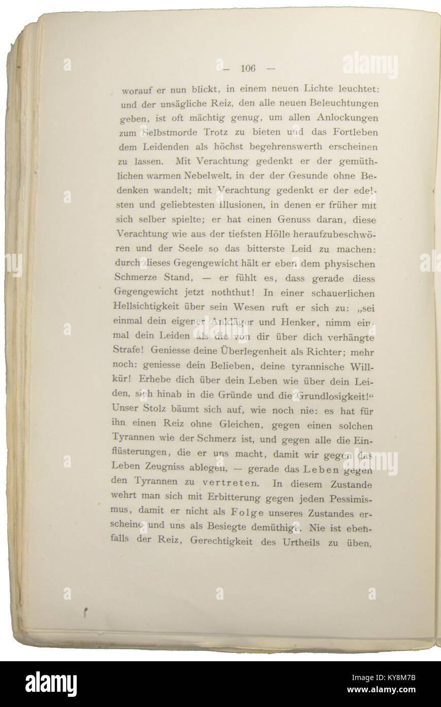 Nietzsche - Morgenröthe, 1881, p. 106 Stock Photo