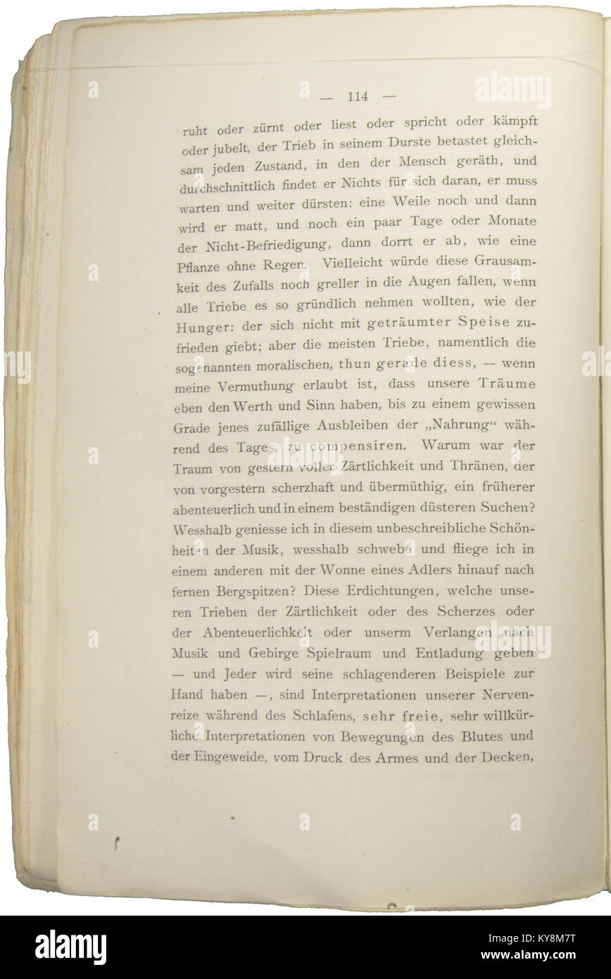 Nietzsche - Morgenröthe, 1881, p. 114 Stock Photo
