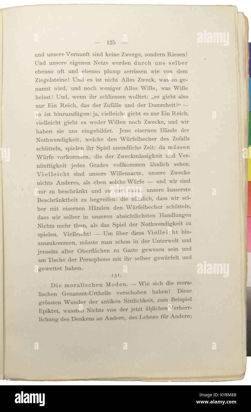 Nietzsche - Morgenröthe, 1881, p. 125 Stock Photo