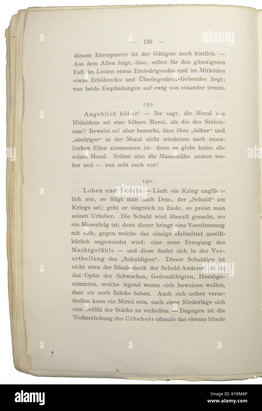 Nietzsche - Morgenröthe, 1881, p. 136 Stock Photo