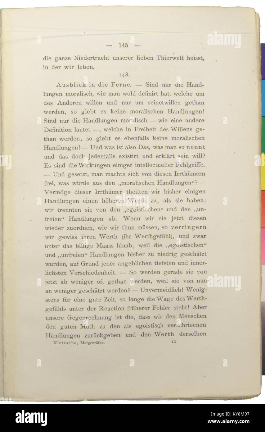 Nietzsche - Morgenröthe, 1881, p. 145 Stock Photo