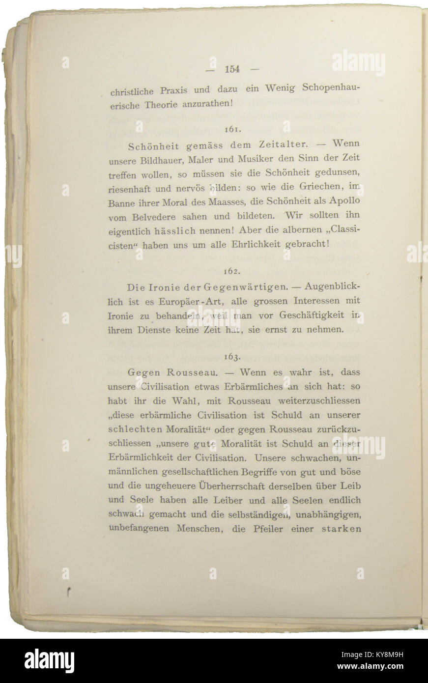 Nietzsche - Morgenröthe, 1881, p. 154 Stock Photo