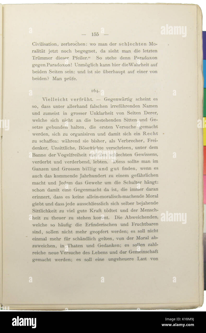 Nietzsche - Morgenröthe, 1881, p. 155 Stock Photo