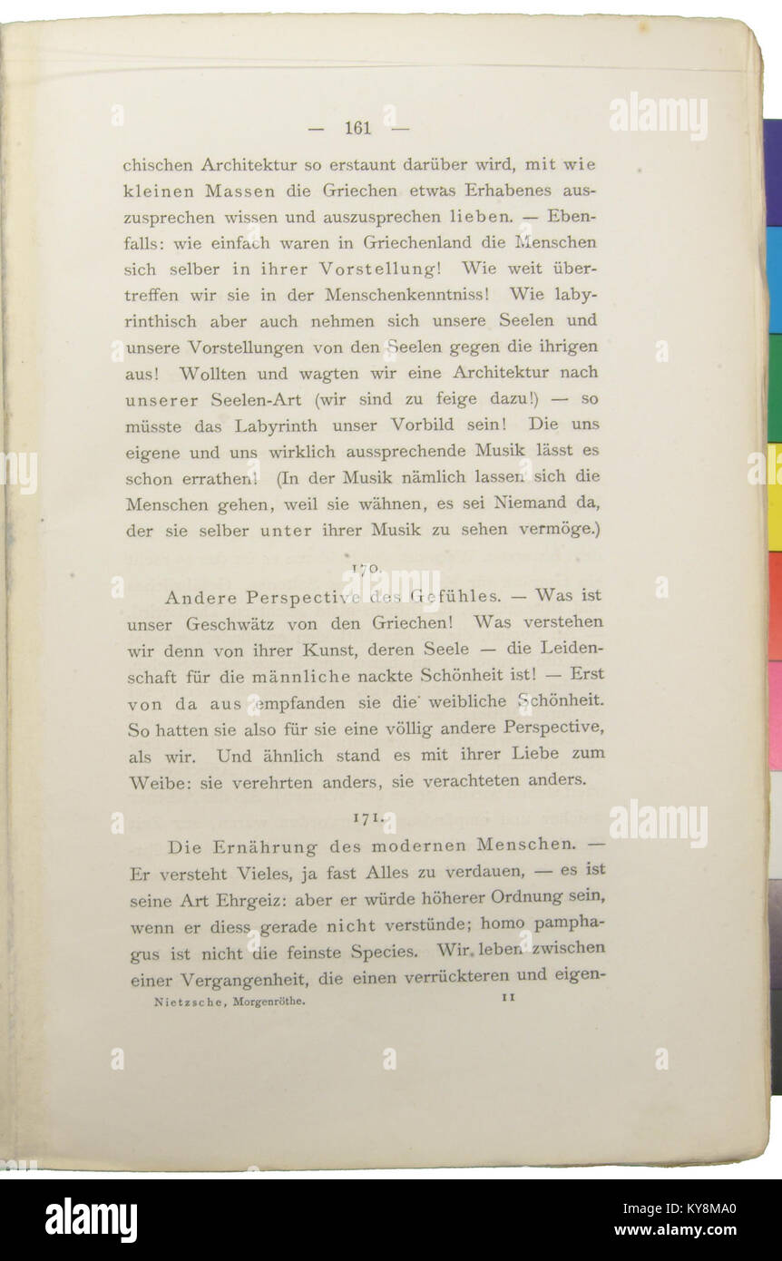 Nietzsche - Morgenröthe, 1881, p. 161 Stock Photo