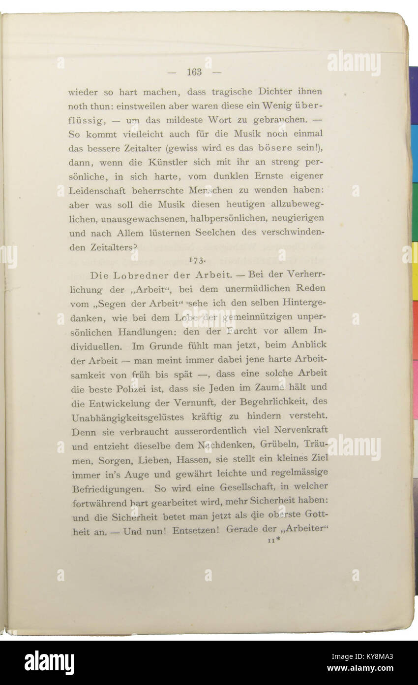 Nietzsche - Morgenröthe, 1881, p. 163 Stock Photo