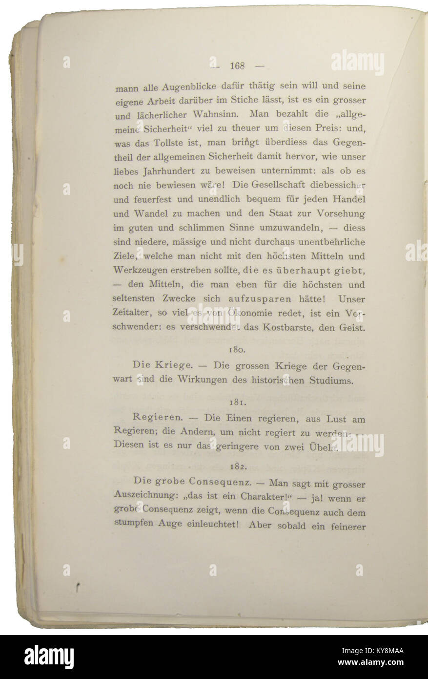 Nietzsche - Morgenröthe, 1881, p. 168 Stock Photo
