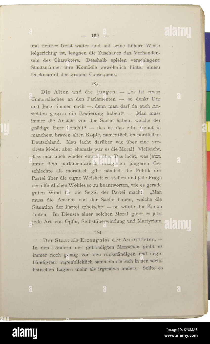 Nietzsche - Morgenröthe, 1881, p. 169 Stock Photo
