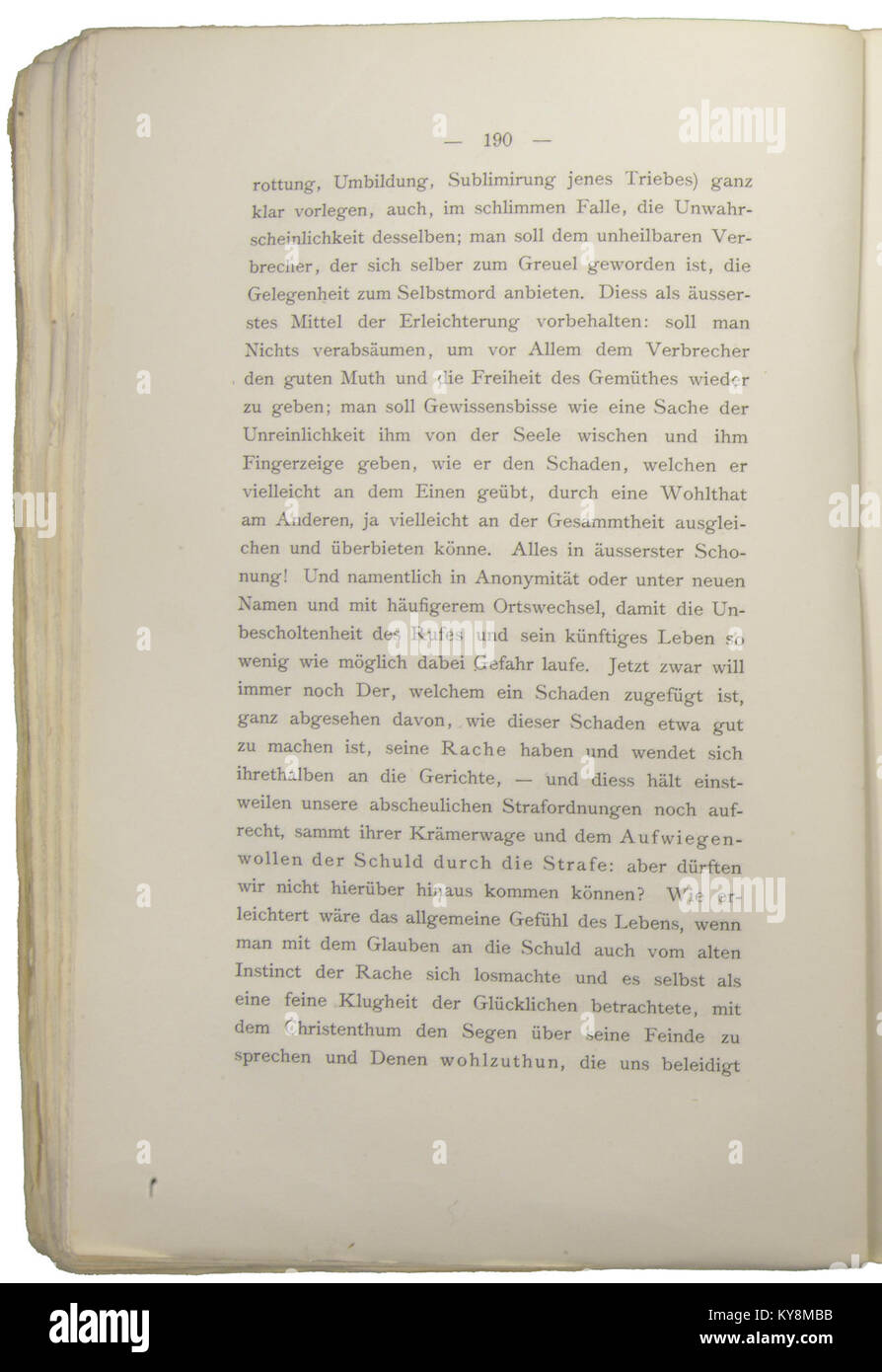 Nietzsche - Morgenröthe, 1881, p. 190 Stock Photo