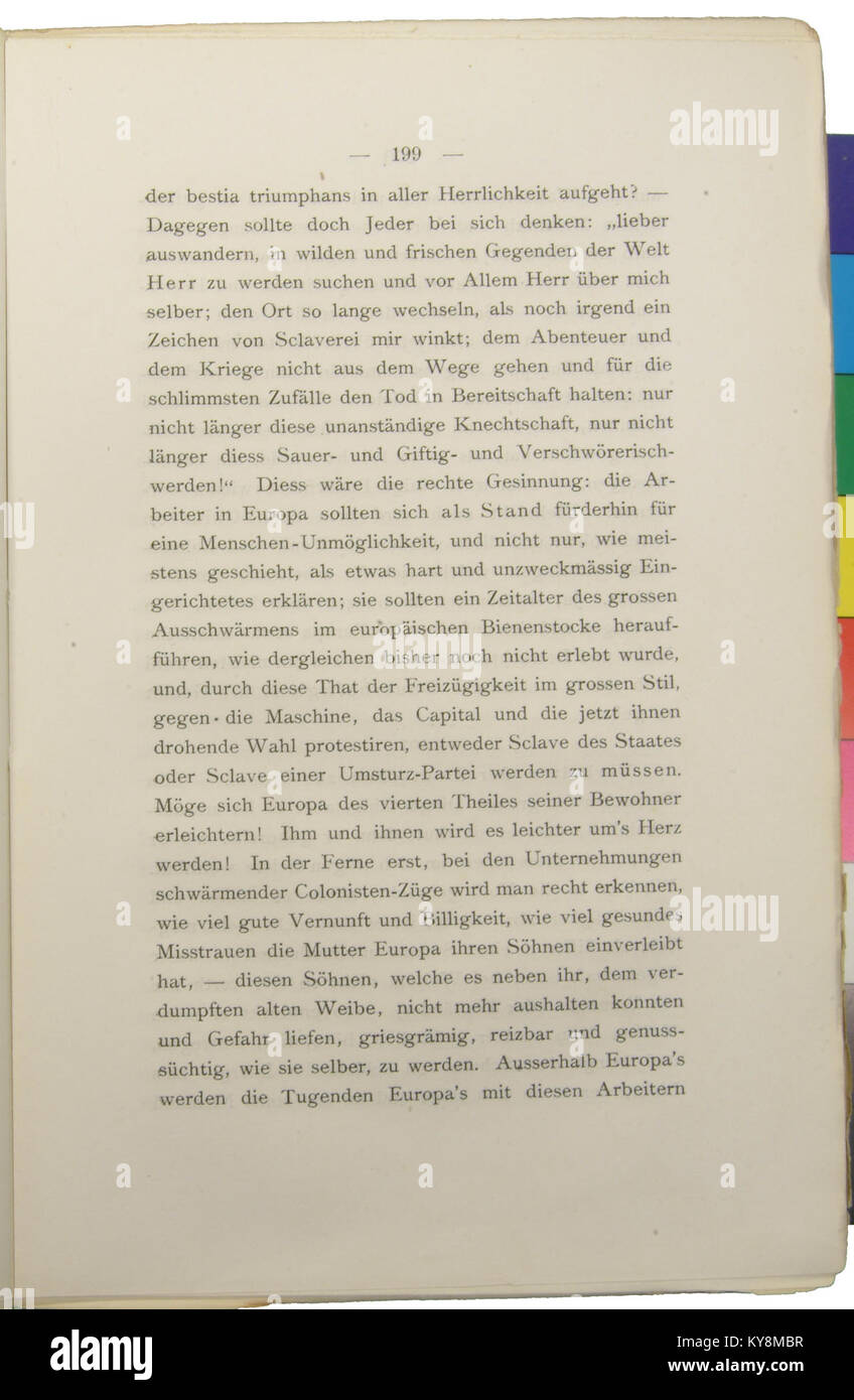 Nietzsche - Morgenröthe, 1881, p. 199 Stock Photo