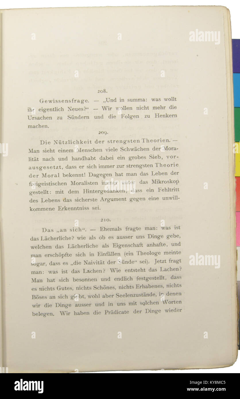 Nietzsche - Morgenröthe, 1881, p. 207 Stock Photo
