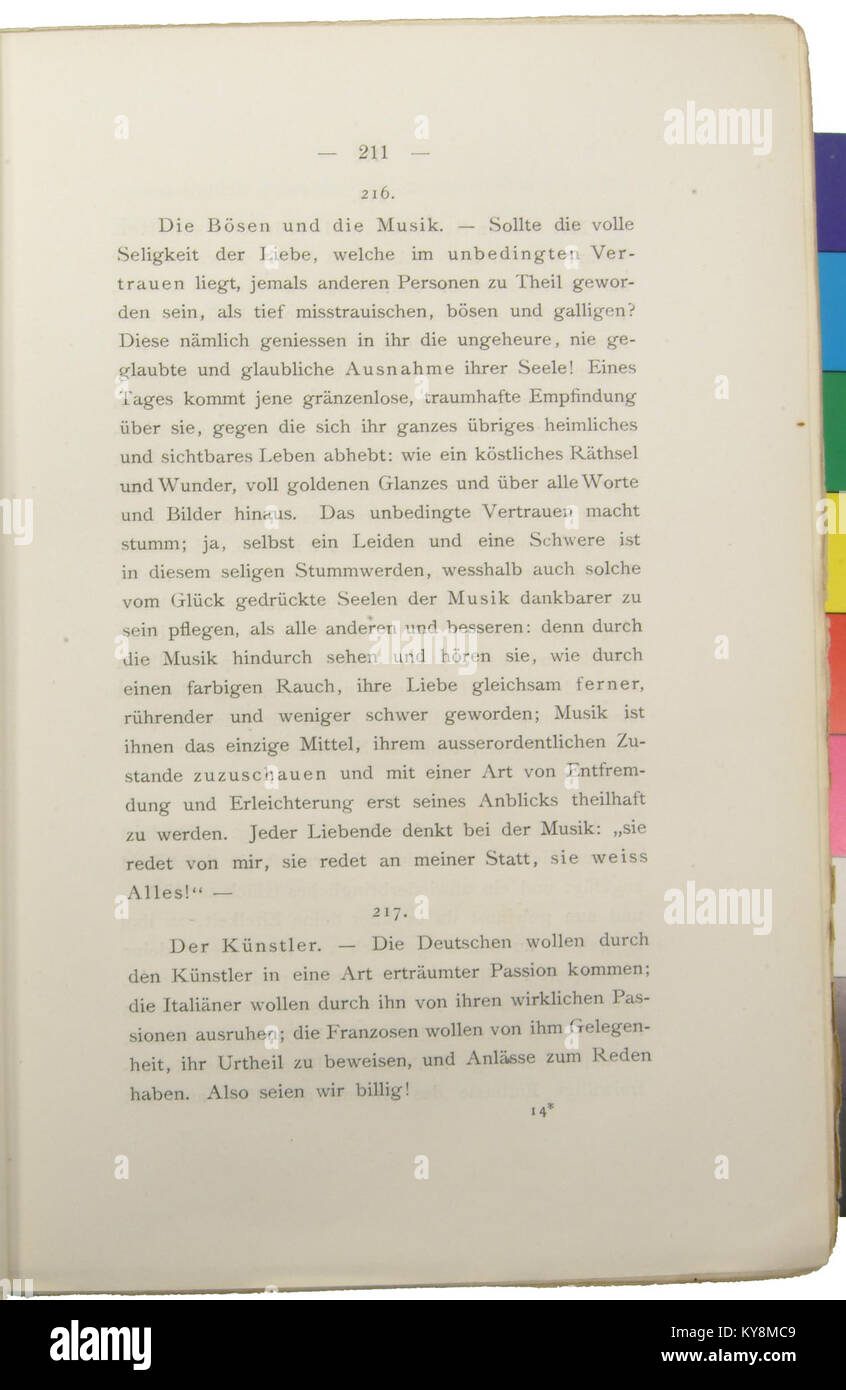 Nietzsche - Morgenröthe, 1881, p. 211 Stock Photo