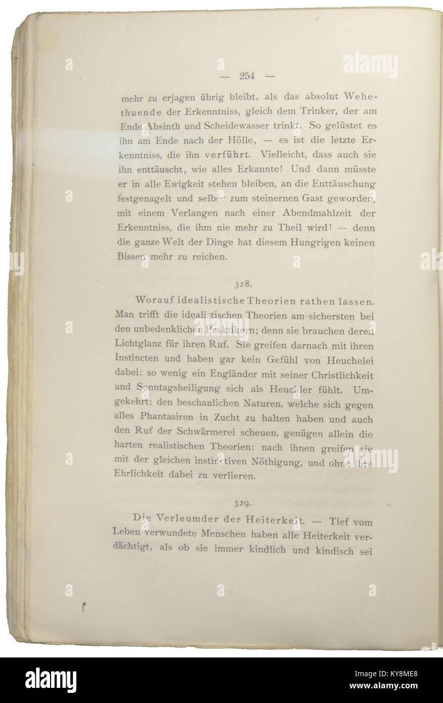 Nietzsche - Morgenröthe, 1881, p. 254 Stock Photo