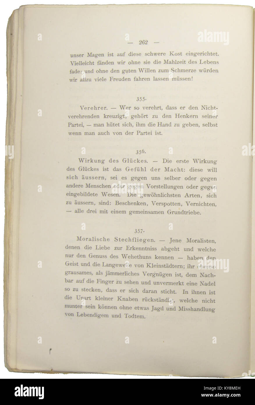 Nietzsche - Morgenröthe, 1881, p. 262 Stock Photo