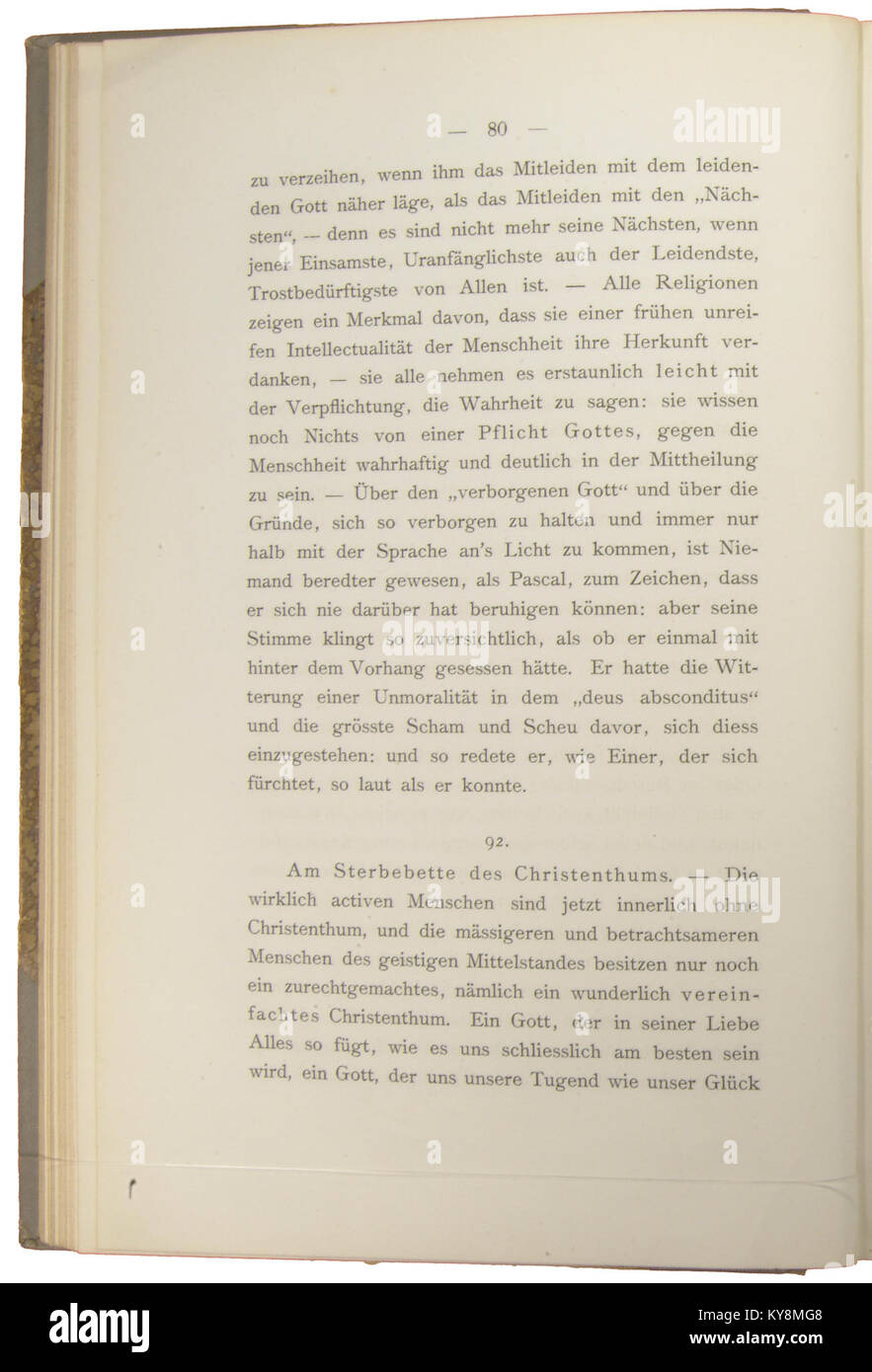 Nietzsche - Morgenröthe, 1881, p. 080 Stock Photo