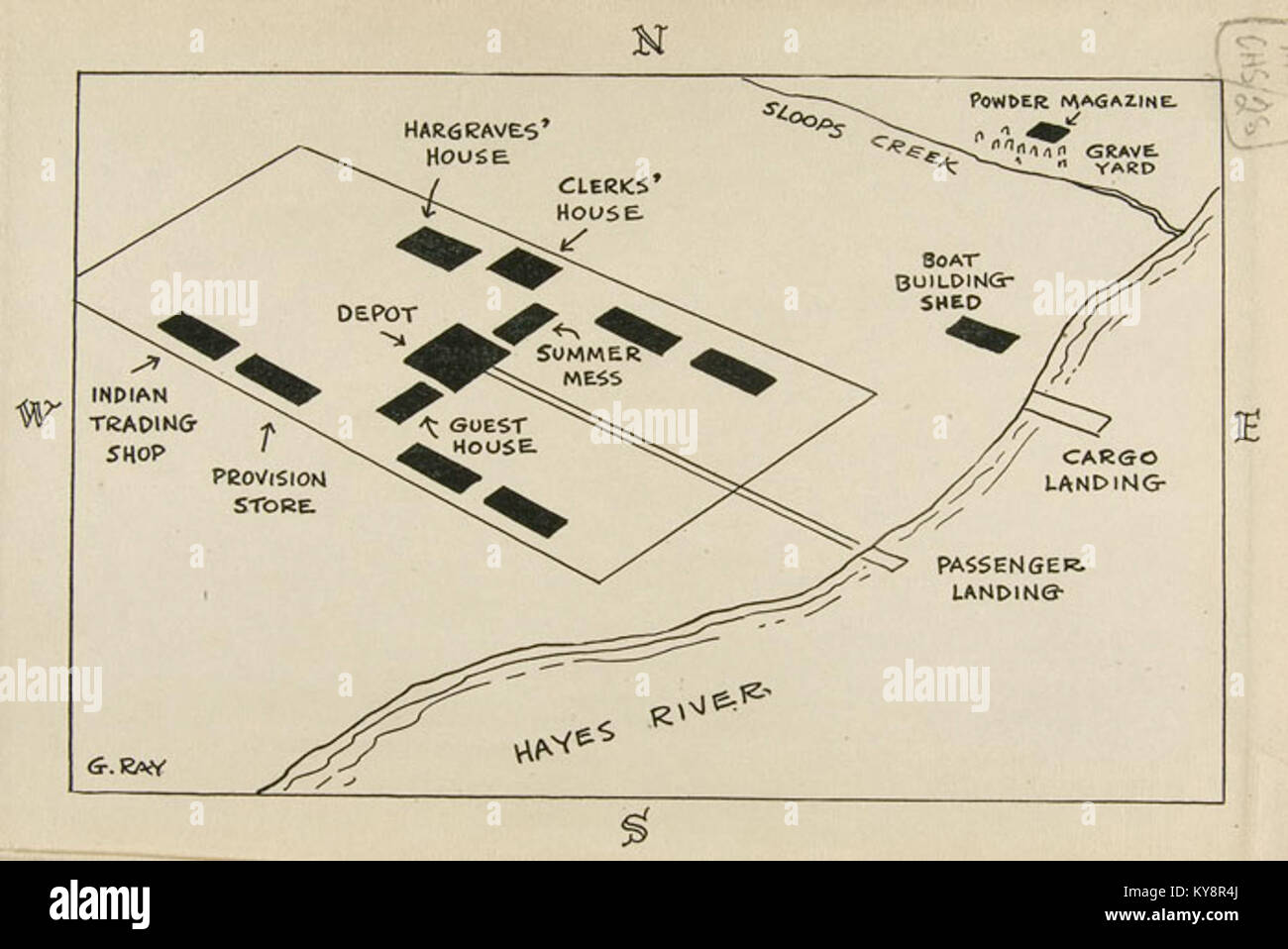 map of york factory, 1840 stock photo 171682802 alamy aerial view of york factory around 1925
