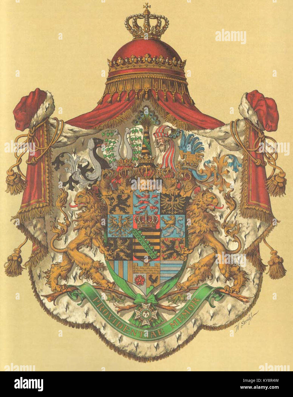 Coat of arms of the kingdom of saxony hi-res stock photography and