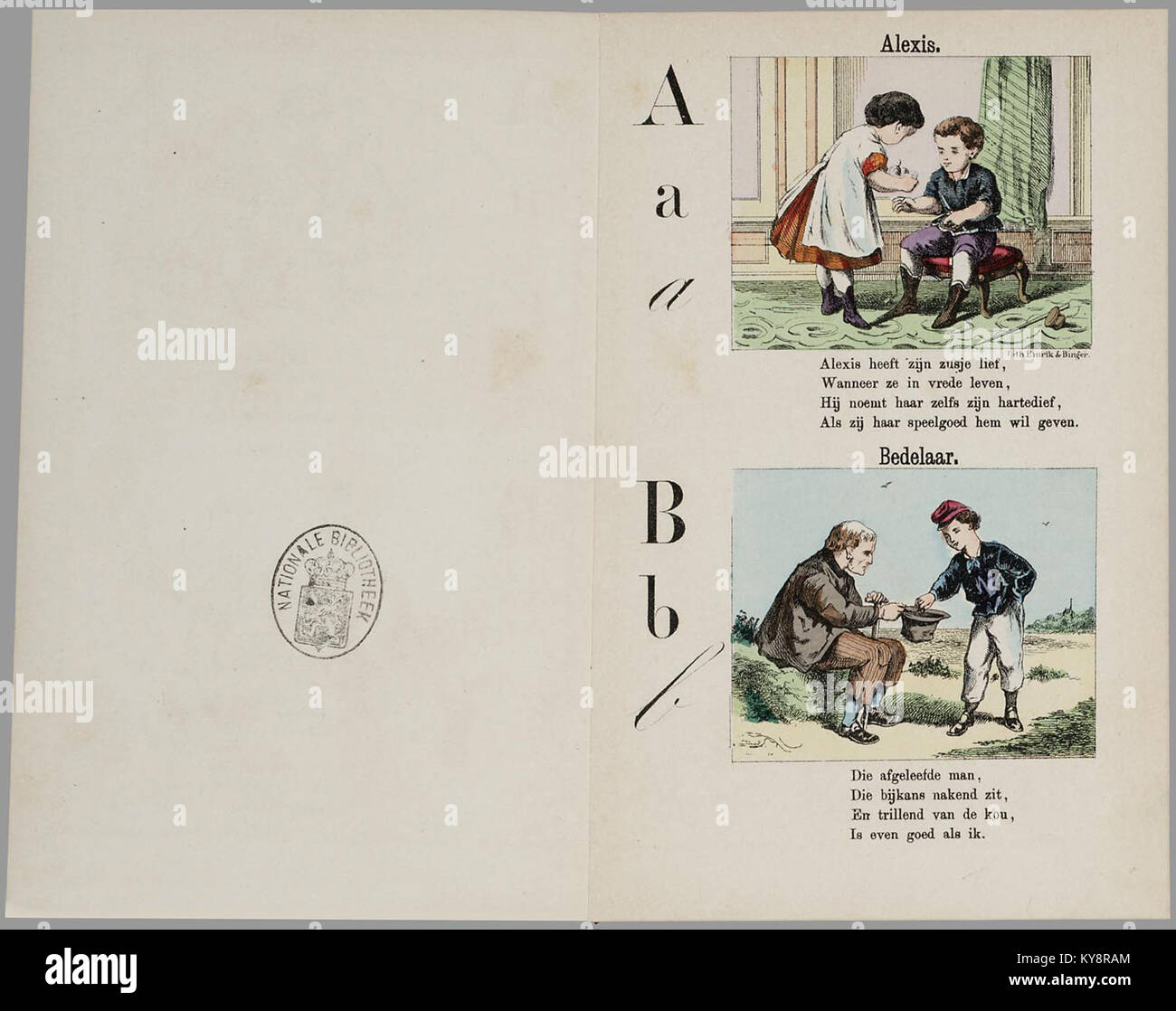 A children’s ABC book by Van Alphen designed to teach letters and early ...