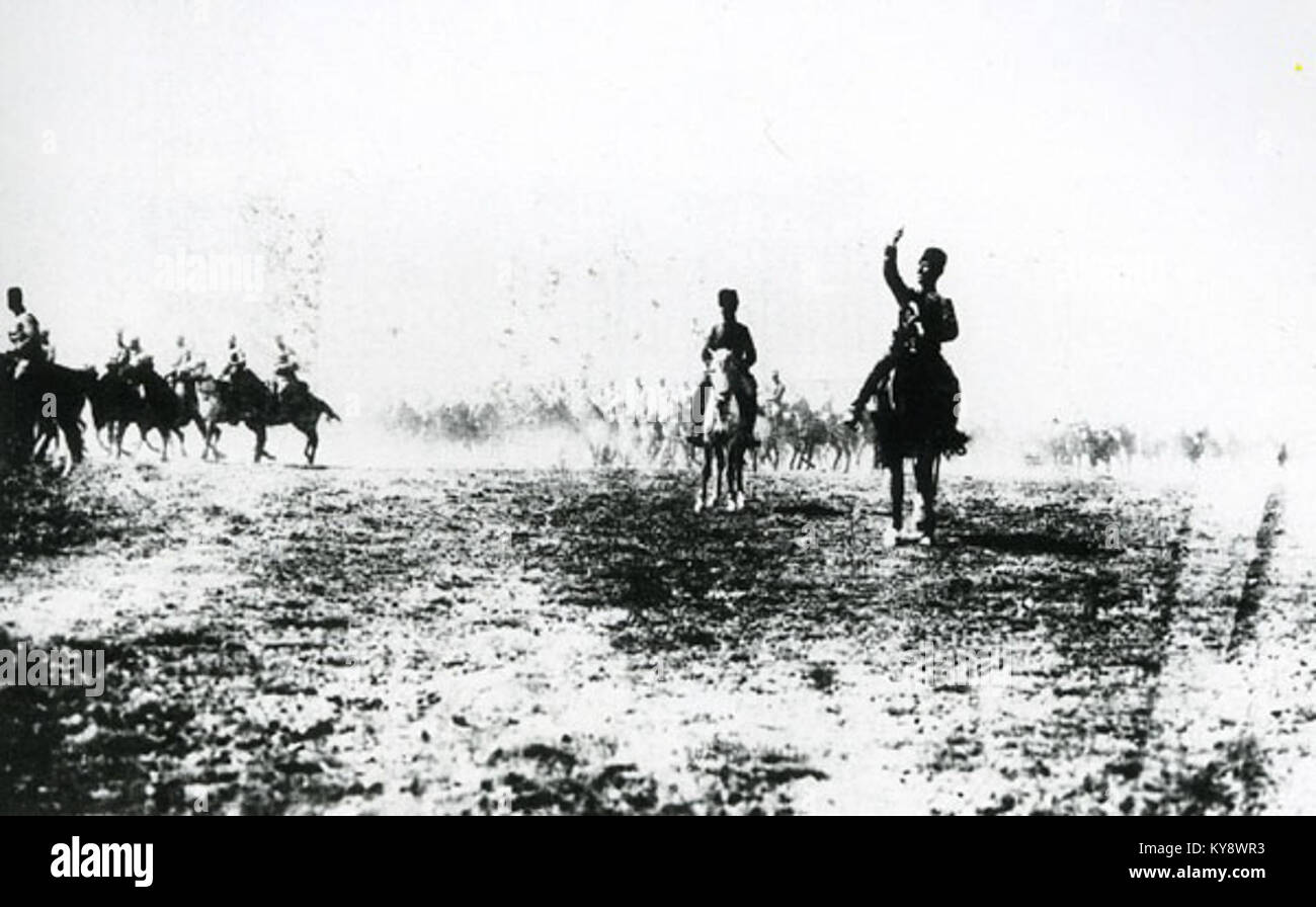 Turkish cavalry during mopping‐up operation 1922 Stock Photo Alamy
