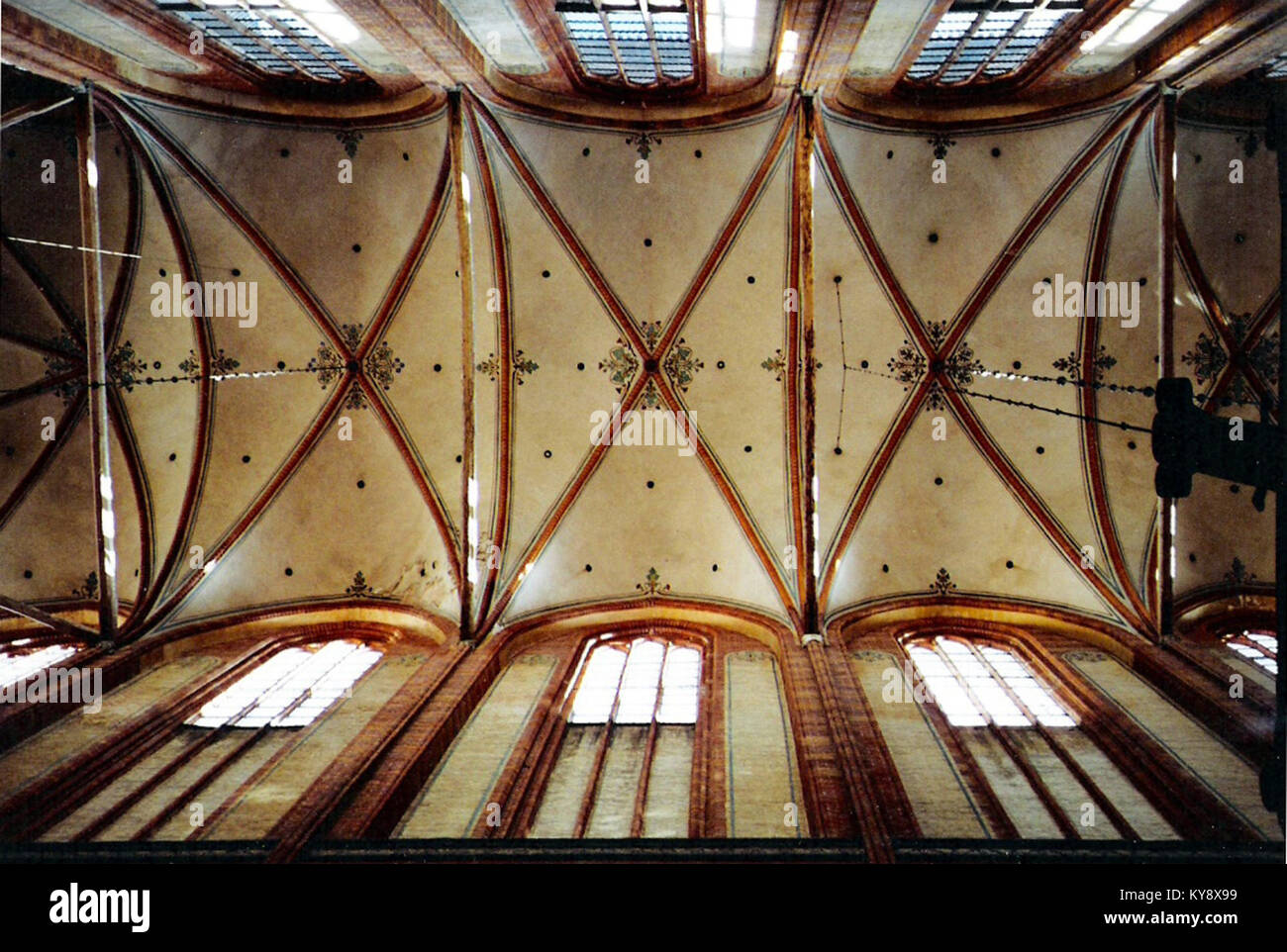 The central nave vault of St. Nikolai Church showcases Gothic ...