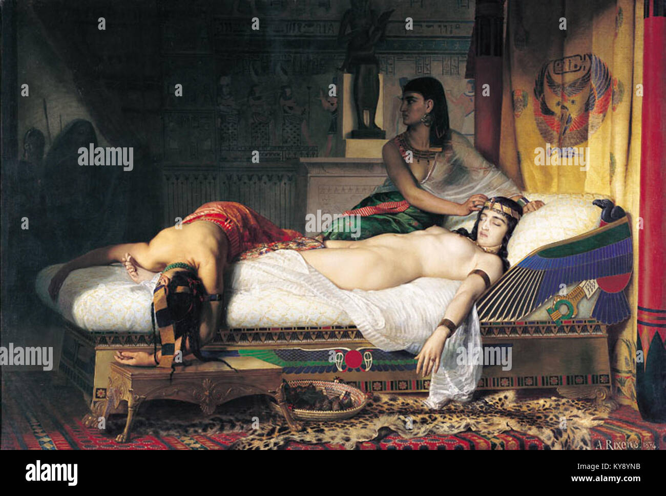 Jean Rixens Jean-André Rixens’ painting 'Mort de Cléopâtre' illustrates Cleopatra’s ...