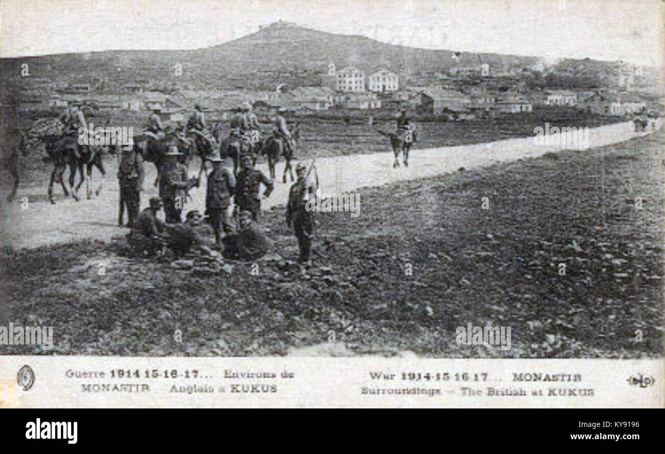 World War I - Saloniki Front - British Troops at Kilkis, Greece Stock Photo