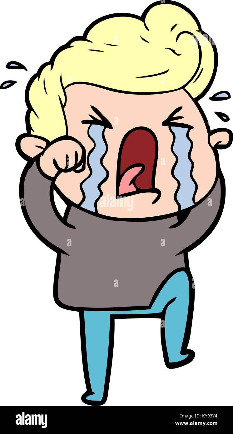 cartoon crying man Stock Vector Image & Art - Alamy