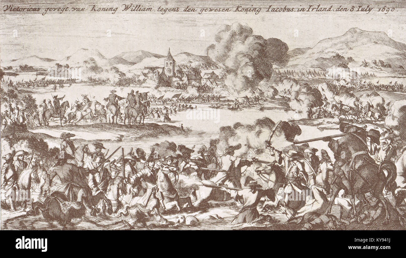 Battle of the Boyne, 1690 Stock Photo