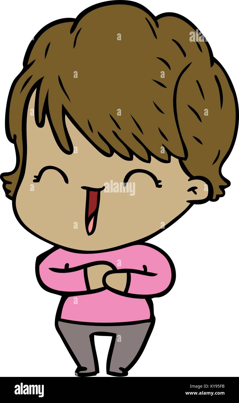 cartoon laughing woman Stock Vector Image & Art - Alamy
