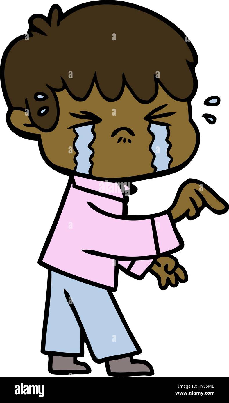 crying boy cartoon Stock Vector Image & Art - Alamy