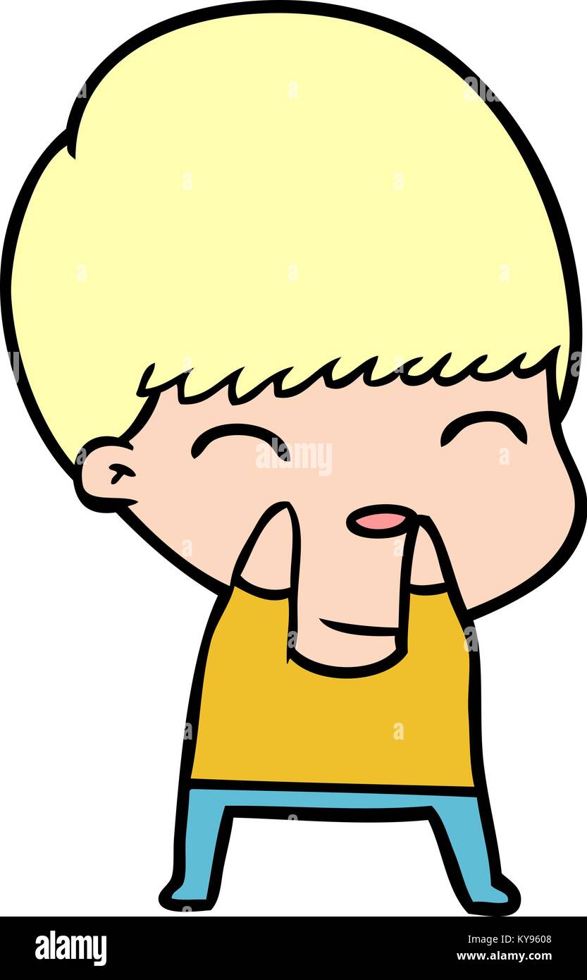 happy cartoon boy Stock Vector Image & Art - Alamy