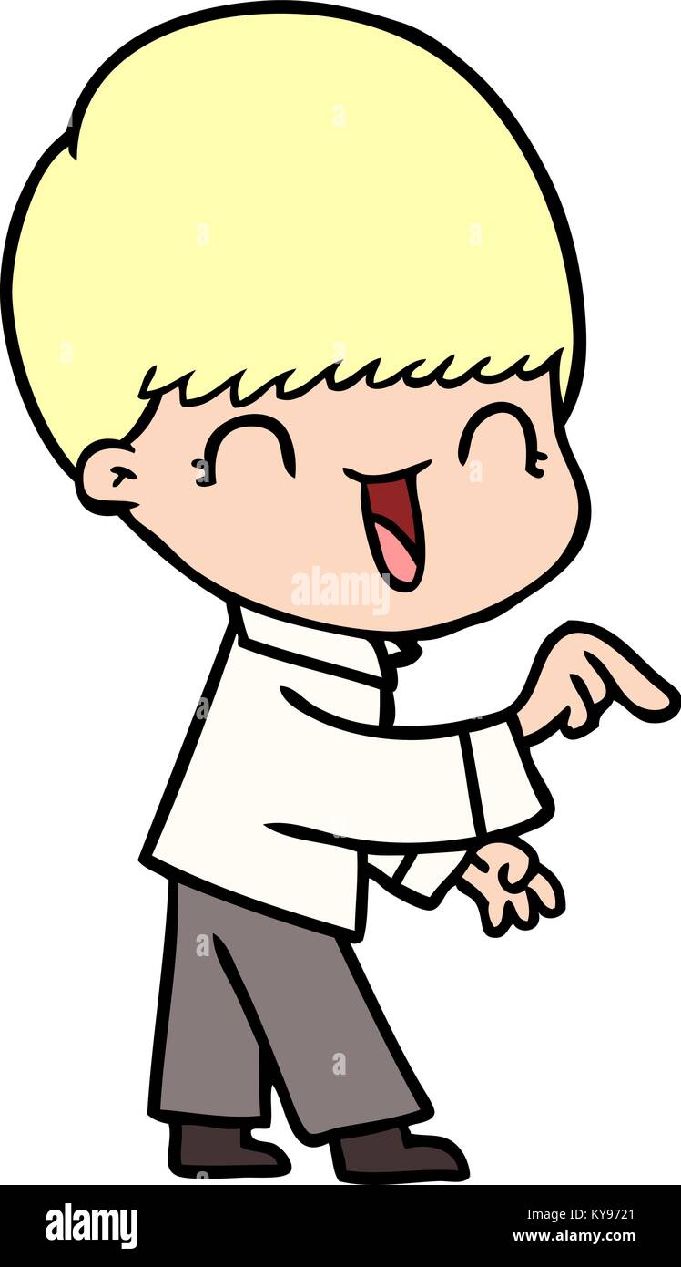 happy cartoon boy Stock Vector Image & Art - Alamy