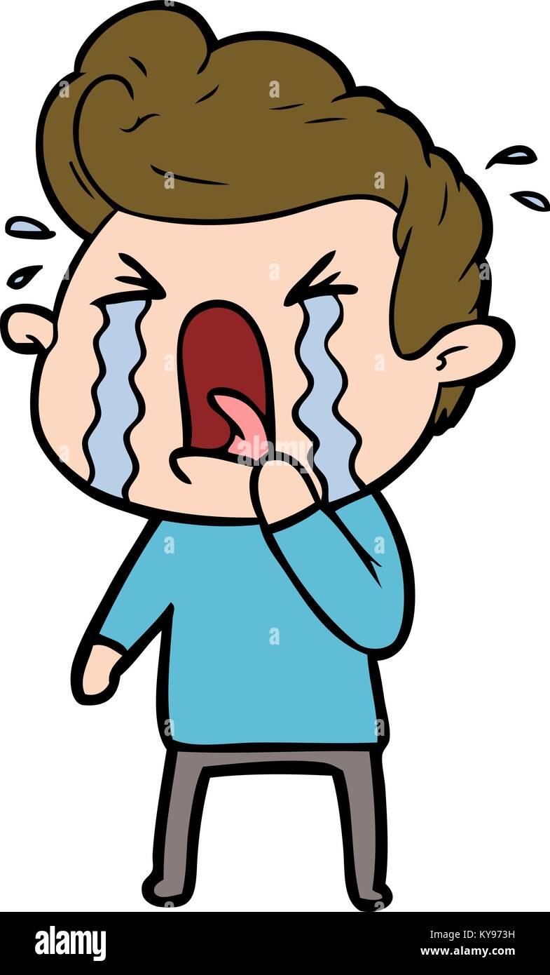 cartoon crying man Stock Vector Image & Art - Alamy