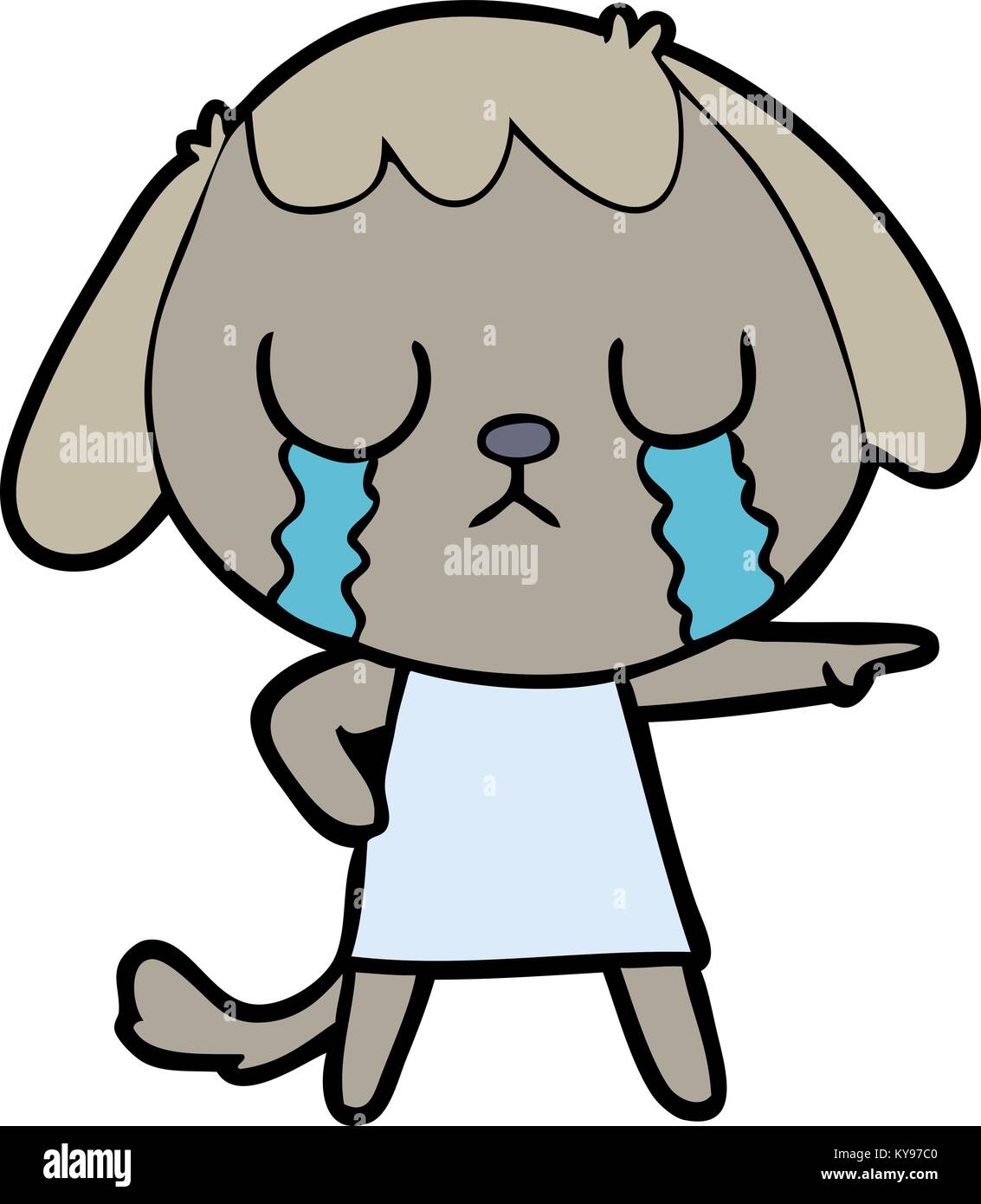 cute cartoon dog crying Stock Vector Image & Art Alamy