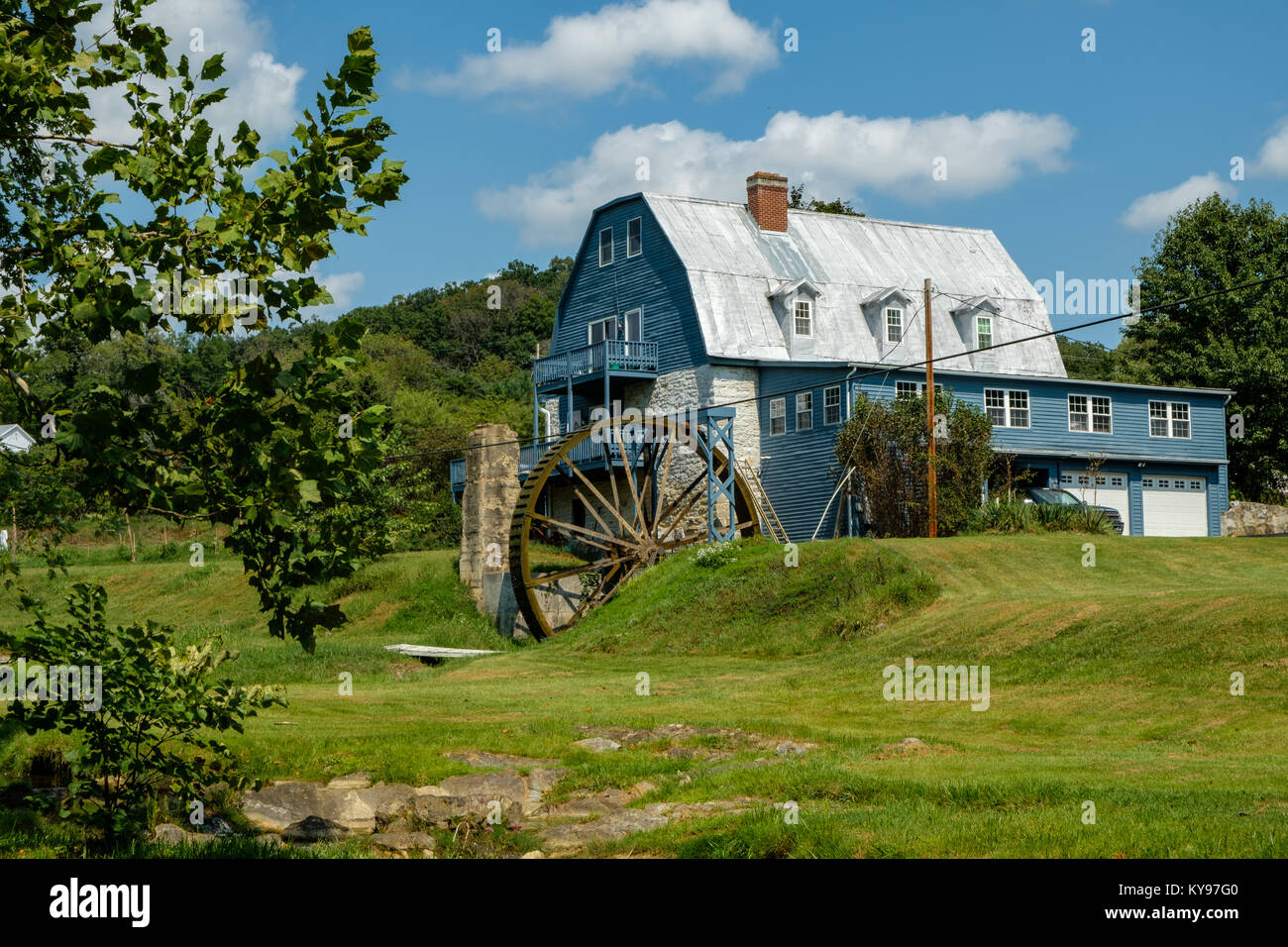 Stoner-Keller House and Mill, 2900 Battlefield Road, Strasburg, Virginia Stock Photo