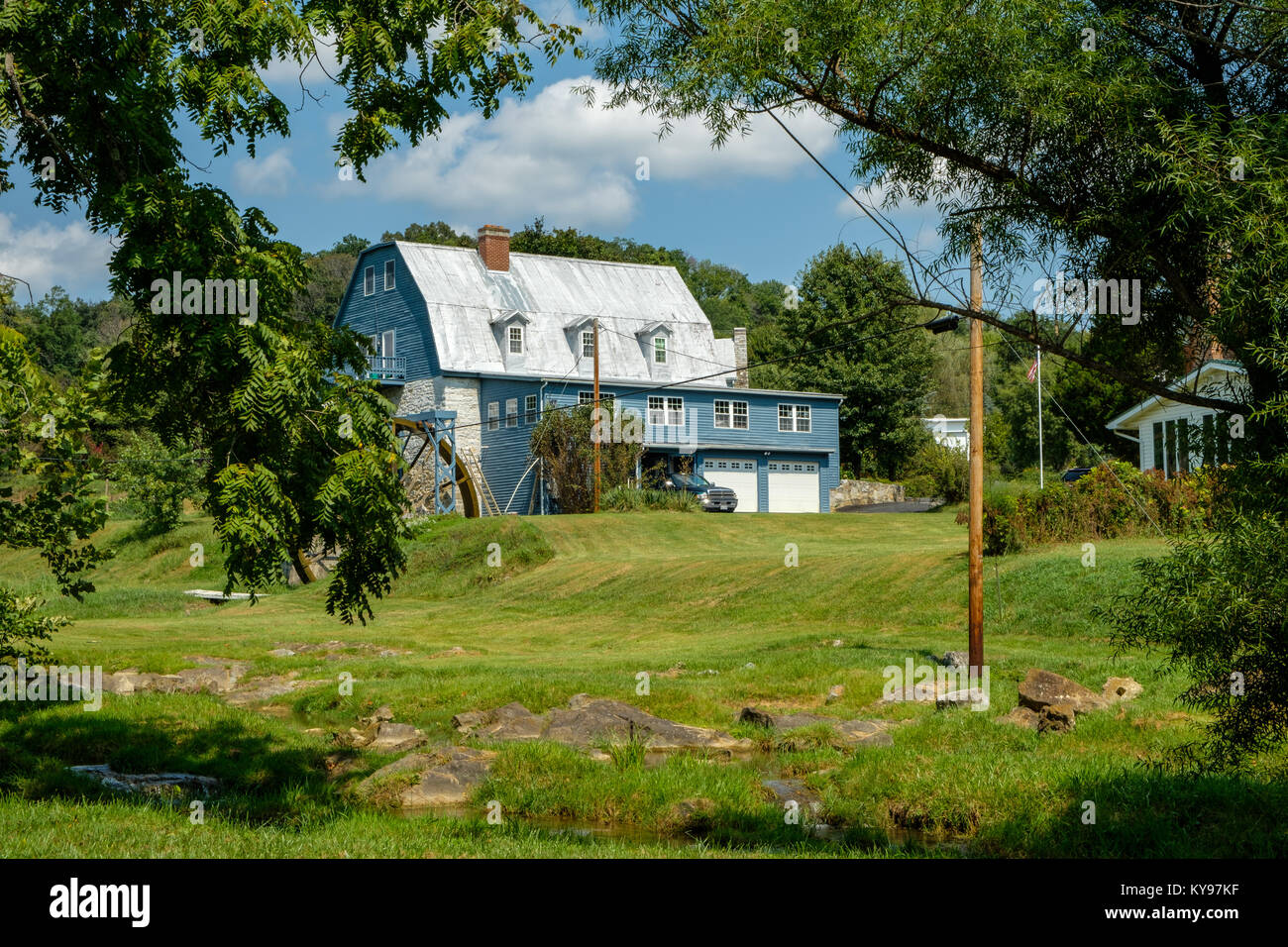 Stoner-Keller House and Mill, 2900 Battlefield Road, Strasburg, Virginia Stock Photo