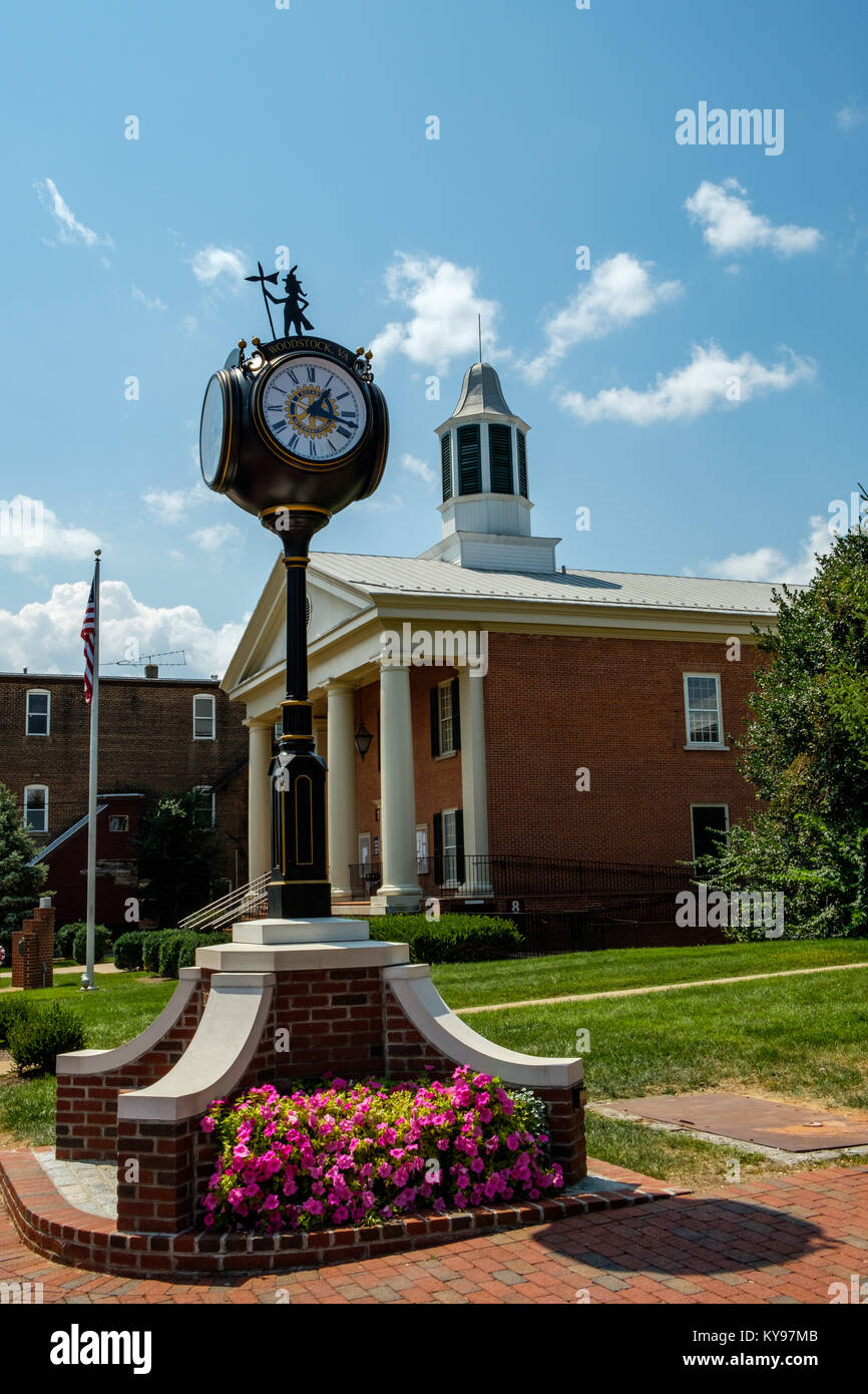 Shenandoah County Courthouse, Main Street, Woodstock, Virginia Stock