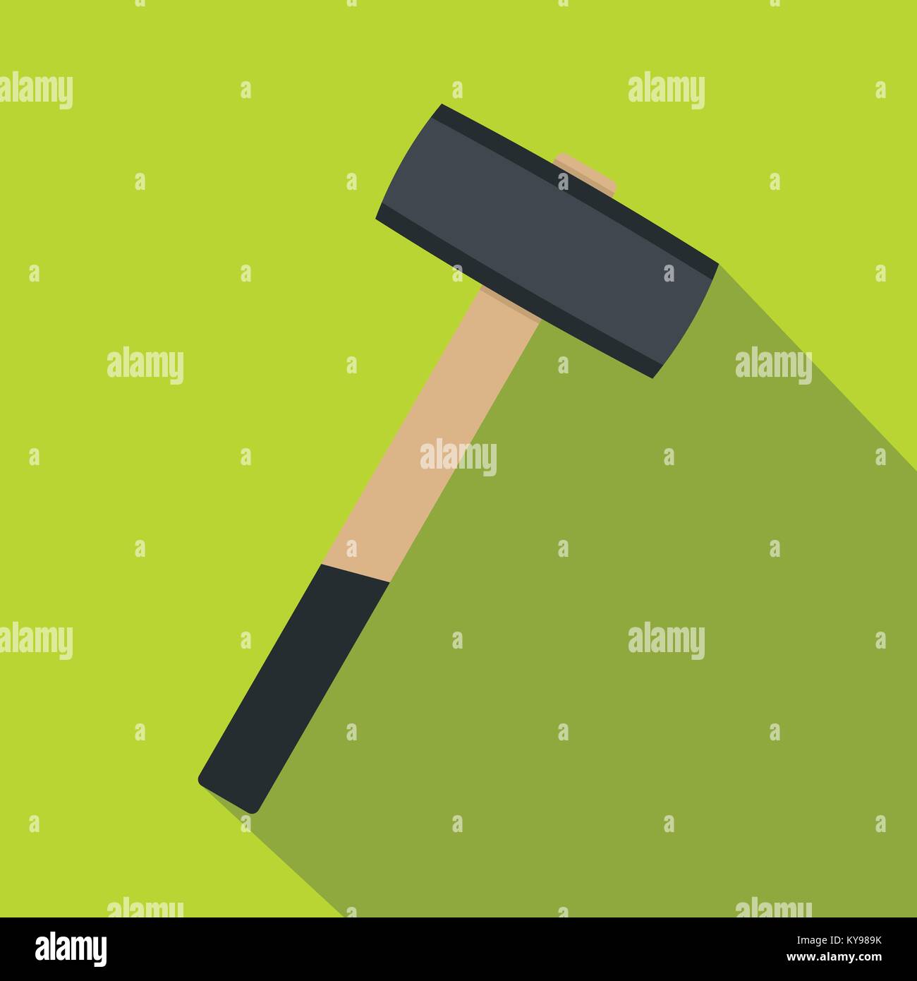 Sledgehammer icon. Flat illustration of sledgehammer vector icon for ...